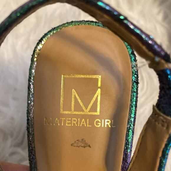 MATERIAL GIRL Darcie Slip-On Sandals with Iridescent Elastic Padding and Purple - Picture 5 of 9